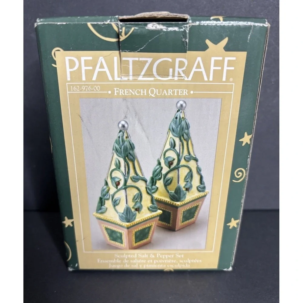 Pfaltzgraff French Quarter Sculpted Salt and Pepper Shakers Set 4 1/2